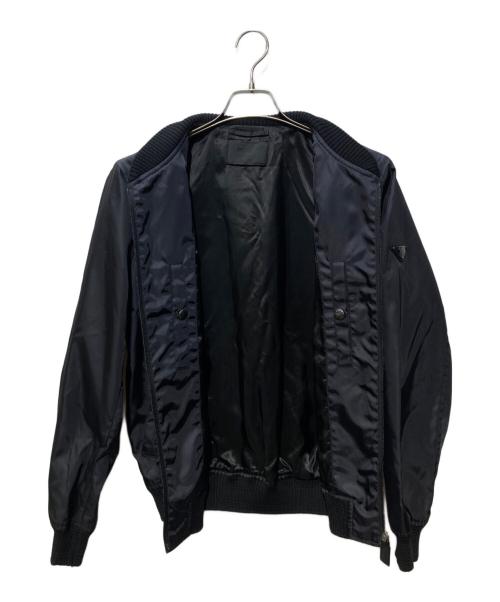 PRADA（プラダ）PRADA (プラダ) ナイロンボンバージャケット ブラック サイズ:44の古着・服飾アイテム