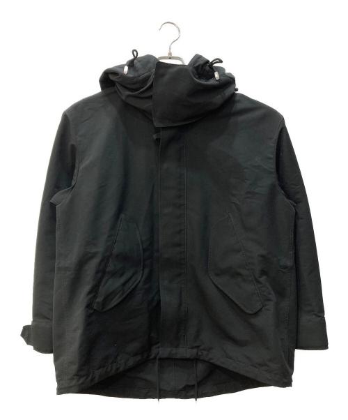 THE RERACS（ザ リラクス）THE RERACS (ザ リラクス) LIGHT SMOOTH BONDING THE MODS COAT ブラック×パープル サイズ:46の古着・服飾アイテム