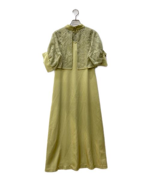 pinue（ピヌエ）pinue (ピヌエ) ボレロ付きワンピース 黄緑 サイズ:Sの古着・服飾アイテム