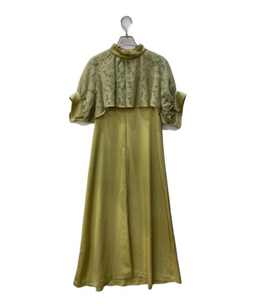 pinue（ピヌエ）pinue (ピヌエ) ボレロ付きワンピース 黄緑 サイズ:Sの古着・服飾アイテム