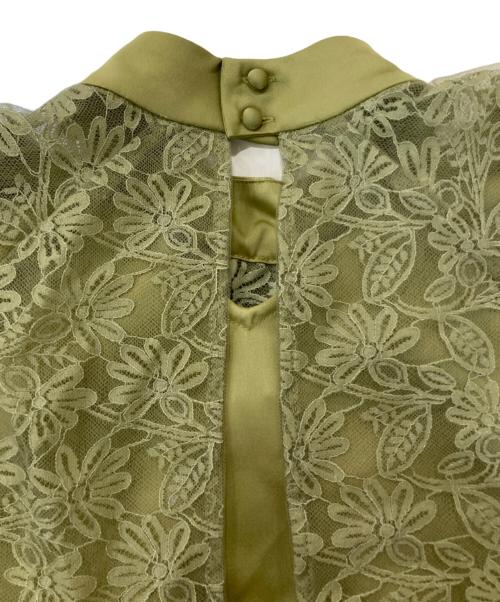 pinue（ピヌエ）pinue (ピヌエ) ボレロ付きワンピース 黄緑 サイズ:Sの古着・服飾アイテム