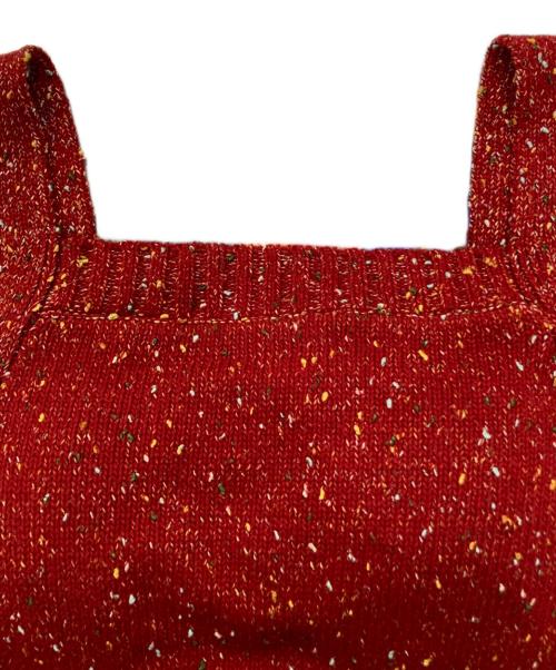 pinue（ピヌエ）pinue (ピヌエ) カラーネップニットセットアップ レッド サイズ:Sの古着・服飾アイテム