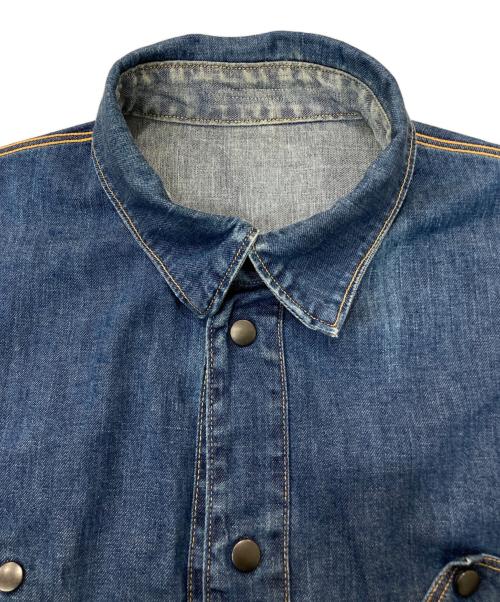 KAPITAL（キャピタル）KAPITAL (キャピタル) リバーシブルウエスタンデニムシャツ インディゴ サイズ:3の古着・服飾アイテム