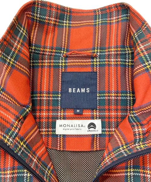 BEAMS（ビームス）BEAMS (ビームス) LOOSE TARTAN CHECK TRACK JACKET レッド サイズ:Ⅿの古着・服飾アイテム