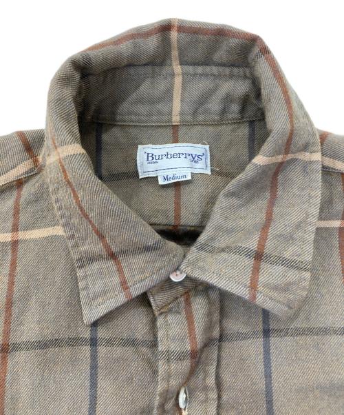 Burberry's（バーバリー）Burberry's (バーバリーズ) ウールチェックシャツ ベージュ サイズ:Ⅿの古着・服飾アイテム