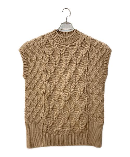 BATONER（バトナ―）BATONER (バトナ―) Demi-Luxe BEAMS (デミルクス ビームス) DIFFERENT GAUGE VEST ベージュ サイズ:1の古着・服飾アイテム