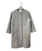 Spick and Spanスピック＆スパン）の古着「ノーカラーコート」｜グレー
