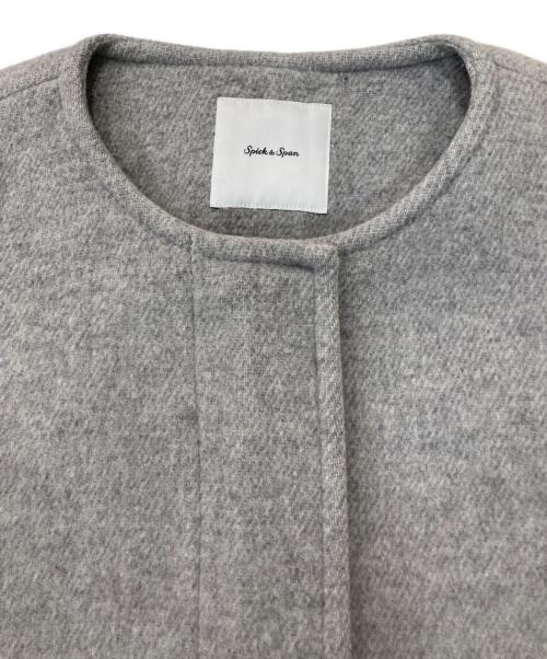 Spick and Span（スピック＆スパン）Spick and Span (スピックアンドスパン) ノーカラーコート グレー サイズ:36の古着・服飾アイテム