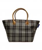 BURBERRY BLUE LABELバーバリーロンドンブルーレーベル）の古着「ナイロントートバッグ」｜ブラウン