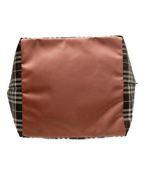 BURBERRY BLUE LABEL（バーバリーロンドンブルーレーベル）BURBERRY BLUE LABEL (バーバリーロンドンブルーレーベル) ナイロントートバッグ ブラウンの古着・服飾アイテム