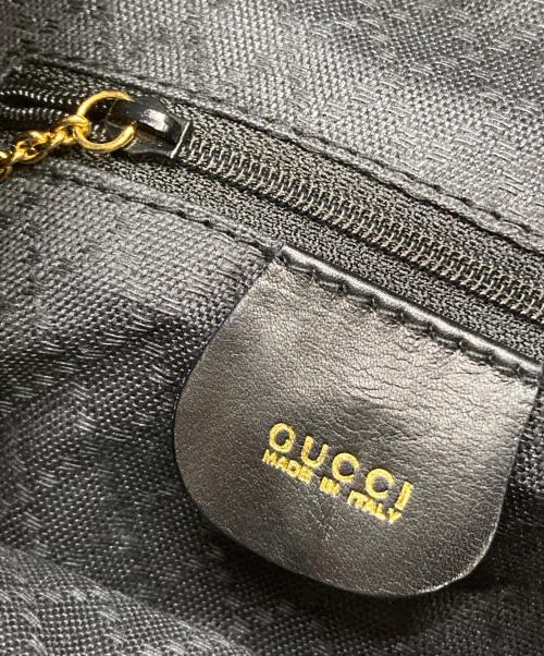 GUCCI（グッチ）GUCCI (グッチ) バンブーレザーミニリュック ブラックの古着・服飾アイテム