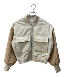 JEANASIS（ジーナシス）の古着「中綿ジャケット」｜ベージュ