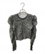 MAISON SPECIALメゾンスペシャル）の古着「Shirring Puff Sleeve Tops」｜グレー