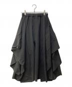 OSMOSISオズモーシス）の古着「ストライプレイヤードパンツ」｜ブラック