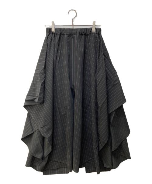 OSMOSIS（オズモーシス）OSMOSIS (オズモーシス) ストライプレイヤードパンツ ブラック サイズ:ONE 未使用品の古着・服飾アイテム