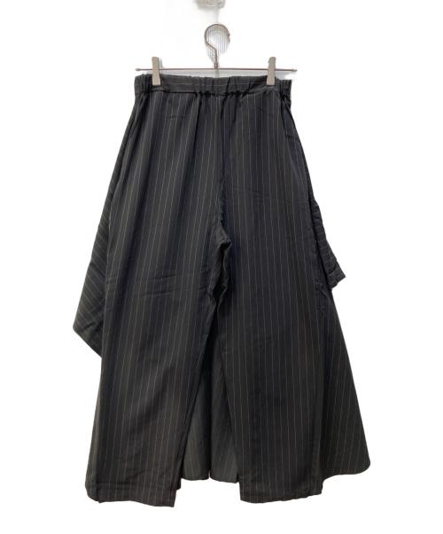 OSMOSIS（オズモーシス）OSMOSIS (オズモーシス) ストライプレイヤードパンツ ブラック サイズ:ONE 未使用品の古着・服飾アイテム