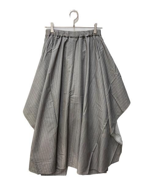 OSMOSIS（オズモーシス）OSMOSIS (オズモーシス) ストライプレイヤードパンツ グレー サイズ:ONE 未使用品の古着・服飾アイテム