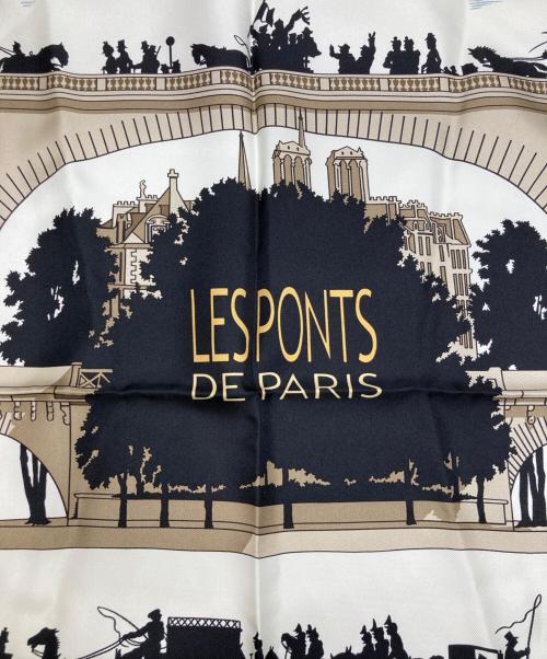 HERMES（エルメス）HERMES (エルメス) カレ90パリの橋 ブラックの古着・服飾アイテム