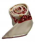 HERMESエルメス）の古着「カレ90 3枚の葉」｜アイボリー×レッド