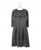 M'S GRACYエムズグレイシー）の古着「ボンディングレースワンピース」｜グレー