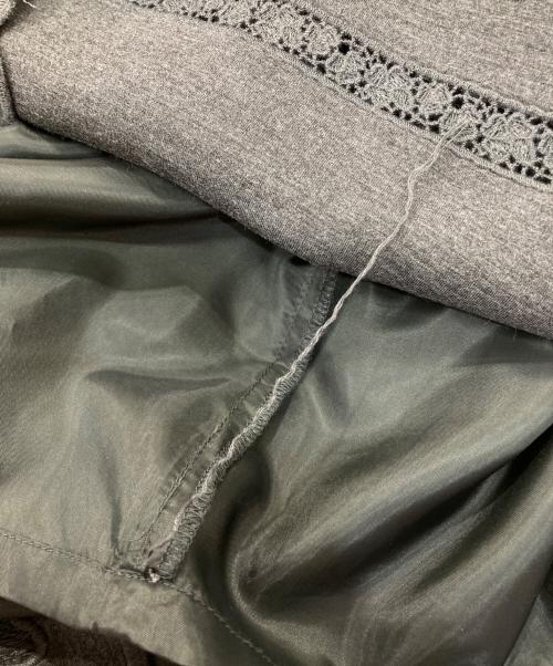 M'S GRACY（エムズグレイシー）M'S GRACY (エムズグレイシー) ボンディングレースワンピース グレー サイズ:38の古着・服飾アイテム