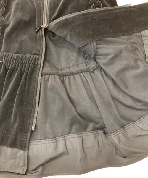 TO BE CHIC（トゥービーシック）TO BE CHIC (トゥービーシック) ベロアロングパーカー ブラック サイズ:42の古着・服飾アイテム