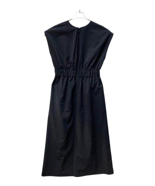 SHIPS（シップス）SHIPS (シップス) 梳毛調 深V ノースリーブ ワンピース ブラック サイズ:ONE SIZEの古着・服飾アイテム