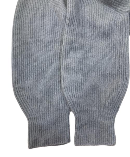 FRAY ID（フレイ アイディー）FRAY ID (フレイ アイディー) レーストリムラクーンニット グレー サイズ:Fの古着・服飾アイテム