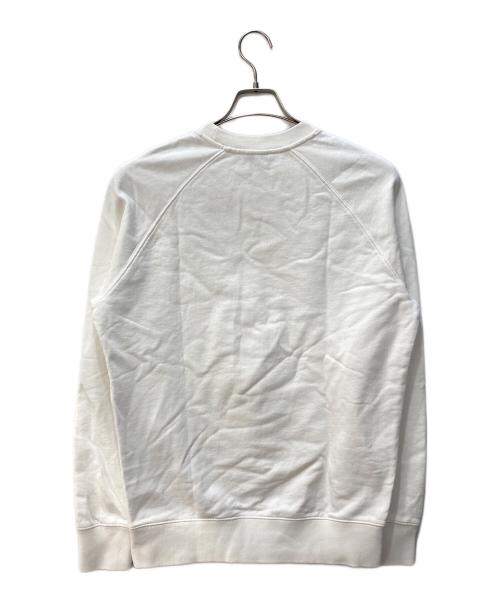 maison kitsune（メゾンキツネ）MAISON KITSUNE (メゾンキツネ) チラックスワッペンスウェット ホワイト サイズ:Mの古着・服飾アイテム
