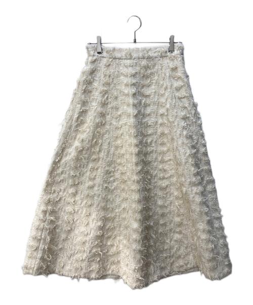 CADUNE（カデュネ）CADUNE (カデュネ) フラッグヤーンスカート アイボリー サイズ:38の古着・服飾アイテム