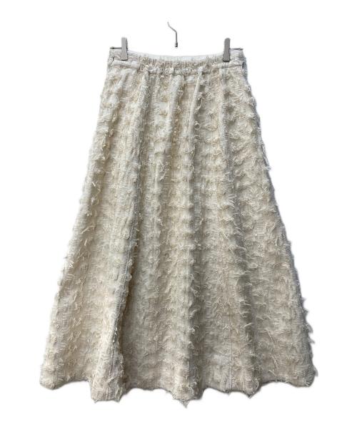 CADUNE（カデュネ）CADUNE (カデュネ) フラッグヤーンスカート アイボリー サイズ:38の古着・服飾アイテム