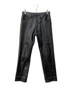 comme caコムサ）の古着「レザーパンツ」｜ブラック