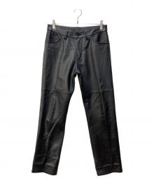 comme ca（コムサ）の古着「レザーパンツ」｜ブラック