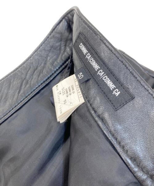 comme ca（コムサ）comme ca (コムサ) レザーパンツ ブラック サイズ:50の古着・服飾アイテム