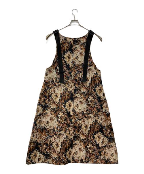 antiqua（アンティカ）antiqua (アンティカ) ジャガード織り花柄サロペット ベージュ サイズ:F 未使用品の古着・服飾アイテム