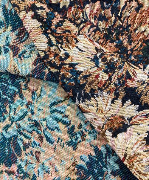 antiqua（アンティカ）antiqua (アンティカ) ジャガード織り花柄サロペット ベージュ サイズ:F 未使用品の古着・服飾アイテム