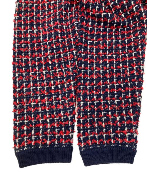 JOURNAL STANDARD relume（ジャーナルスタンダード レリューム）JOURNAL STANDARD relume (ジャーナルスタンダード レリューム) TWEEDYニットジャケット レッド×ネイビー サイズ:Fの古着・服飾アイテム
