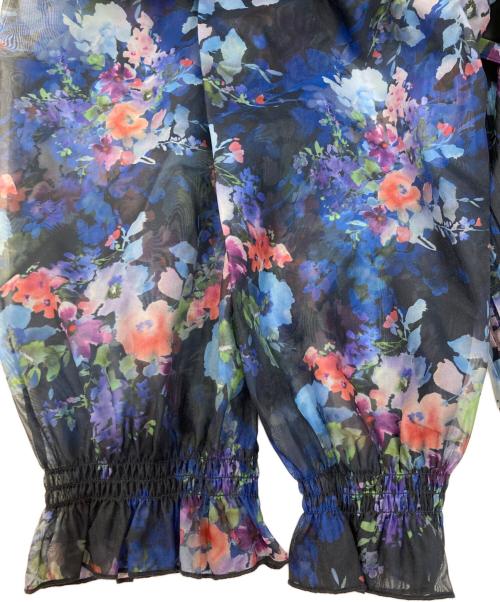 Rose Tiara（ローズティアラ）Rose Tiara (ローズティアラ) フリルフラワープリーツワンピース ネイビー サイズ:42 未使用品の古着・服飾アイテム