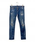DSQUARED2ディースクエアード）の古着「ダメージ加工デニムパンツ」｜インディゴ