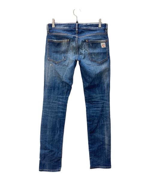 DSQUARED2（ディースクエアード）DSQUARED2 (ディースクエアード) ダメージ加工デニムパンツ インディゴ サイズ:46の古着・服飾アイテム