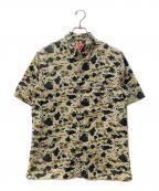 A BATHING APEア ベイシング エイプ）の古着「カモ柄半袖シャツ」｜ベージュ