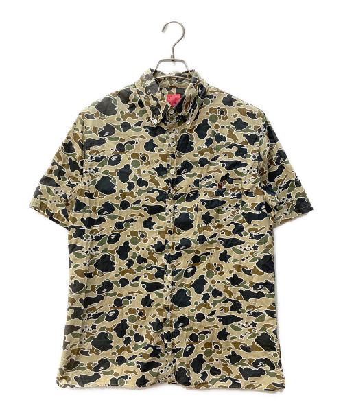 A BATHING APE（ア ベイシング エイプ）A BATHING APE (ア ベイシング エイプ) カモ柄半袖シャツ ベージュ サイズ:Lの古着・服飾アイテム