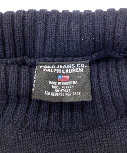 POLO JEANS CO.（ポロジーンズカンパニー）POLO JEANS CO. (ポロジーンズカンパニー) 星条旗ハイネックニット ネイビー サイズ:Sの古着・服飾アイテム
