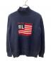 POLO JEANS CO.（ポロジーンズカンパニー）の古着「星条旗ハイネックニット」｜ネイビー