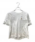 BLUE LABEL CRESTBRIDGEブルーレーベルクレストブリッジ）の古着「クルーネック Ｔシャツ」｜ホワイト