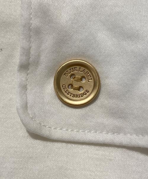 BLUE LABEL CRESTBRIDGE（ブルーレーベルクレストブリッジ）BLUE LABEL CRESTBRIDGE (ブルーレーベルクレストブリッジ) クルーネック Ｔシャツ ホワイト サイズ:Mの古着・服飾アイテム