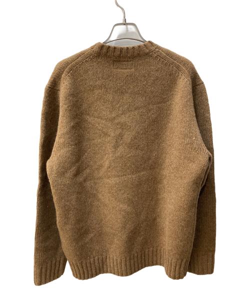 BEAMS（ビームス）BEAMS (ビームス) 3ゲージ インターシャ クルーネック ニット ブラウン サイズ:Lの古着・服飾アイテム