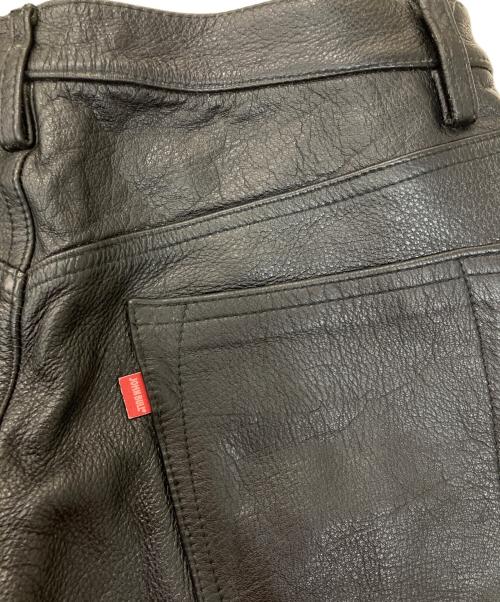 JOHNBULL（ジョンブル）Johnbull (ジョンブル) レザーパンツ ブラック サイズ:LLの古着・服飾アイテム
