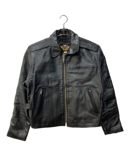 HARLEY-DAVIDSON（ハーレーダビッドソン）HARLEY-DAVIDSON (ハーレーダビッドソン) シングルライダースジャケット ブラック サイズ:Mの古着・服飾アイテム