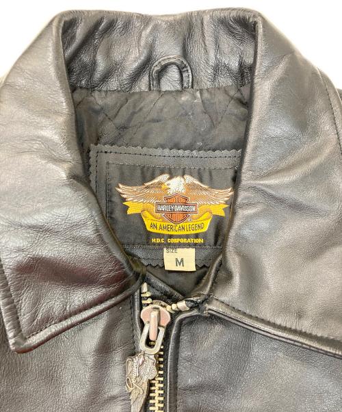 HARLEY-DAVIDSON（ハーレーダビッドソン）HARLEY-DAVIDSON (ハーレーダビッドソン) シングルライダースジャケット ブラック サイズ:Mの古着・服飾アイテム
